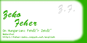 zeko feher business card